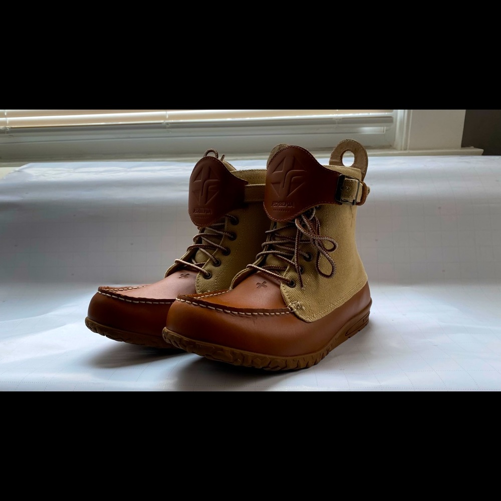 PSYBERIA Endura Vibram Boots Canvas Outdoor Hiking Brown